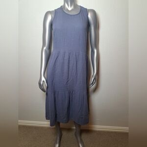 LOFT Classic Blue Midi Dress S